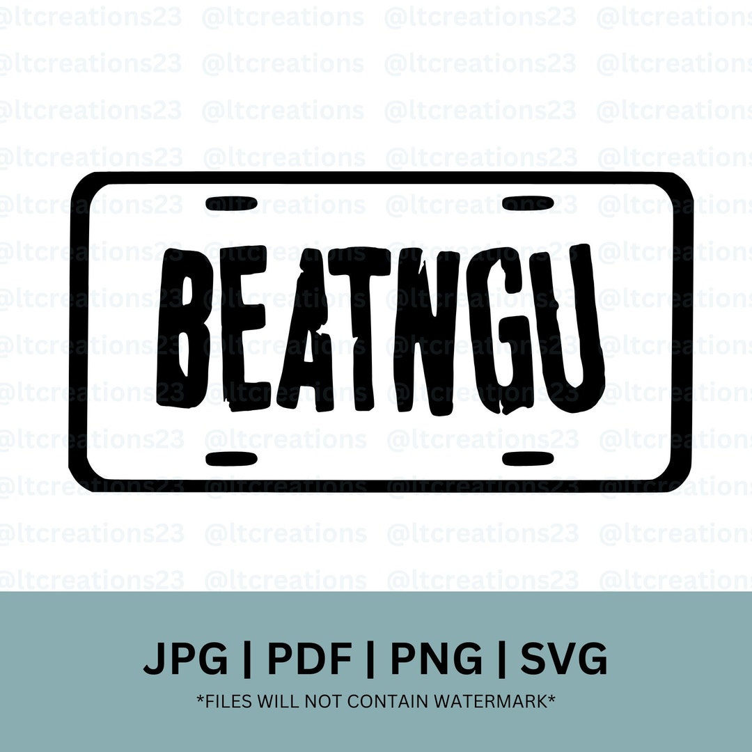 Horror SVG File BEATNGU License Plate Jeepers Creepers Horror Decal Etsy