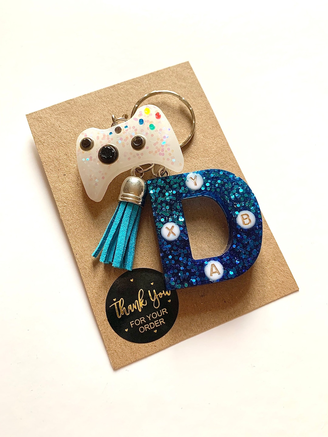 Controller Themed Personalised Keyring/keychain // Gamer Gift, Gaming