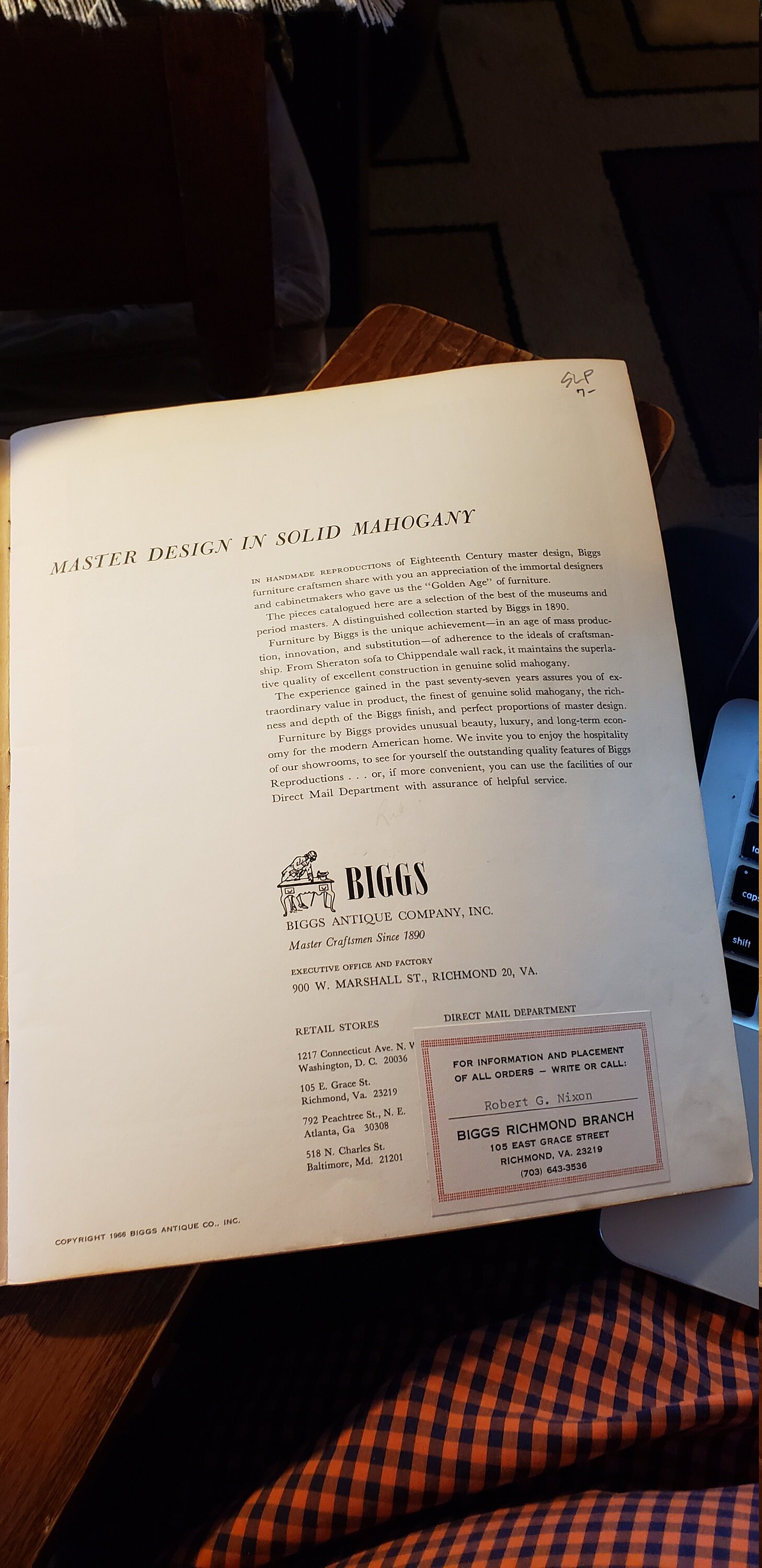 1966 Biggs Furniture Catalog Richmond Virginia Embossed Cover Etsy