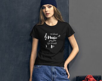 Free Will Shirts Without Piano Life Would Be Flat - Womens Music