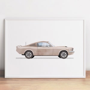 Retro Sports Car Print, Automobile Wall Art, Muscle Car Poster, Kids Room Wall Art, Vehicle Prints, Boys Room Decor, Watercolor Car Art