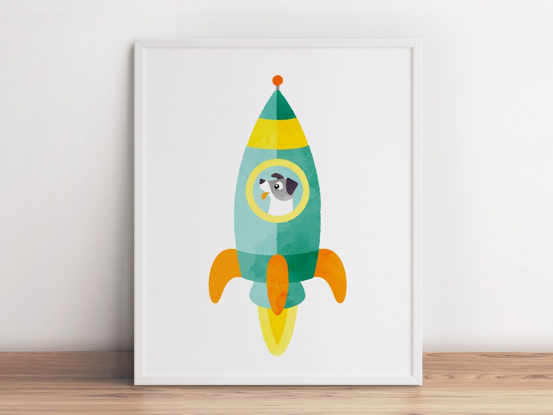 Spaceship Printable, Rocket Ship Decor, Spacecraft Toddler Print ...