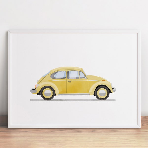 Vintage Car Print, Classic Car Wall Art, Transportation Decor, Big Boy Room Decor, Car Printable, Vehicle Wall Art, Retro Car Print