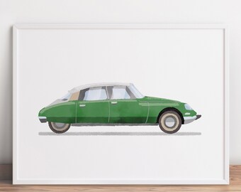Vintage Printable, Classic Car Wall Art, Transportation Decor, Big Boy Room Decor, Car Printable, Vehicle Wall Art, Retro Car Print