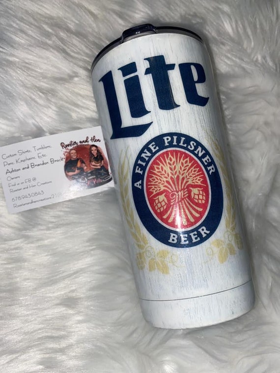 Miller Lite Tumbler Etsy