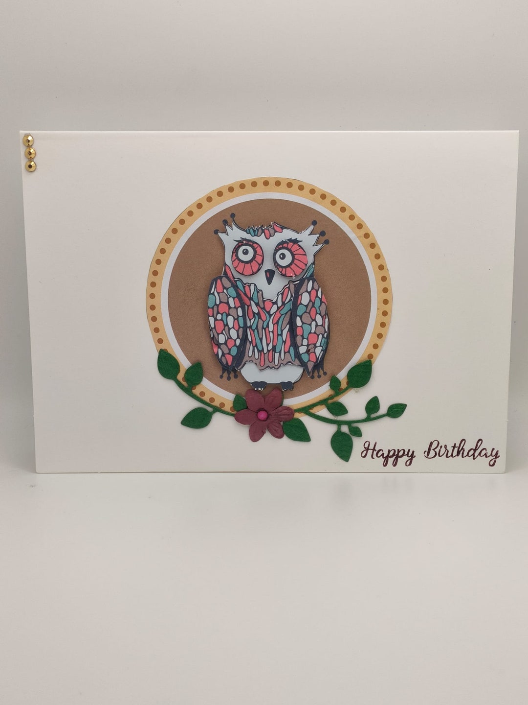 Owl Happy Birthday Card - Etsy