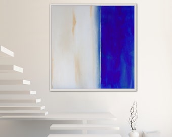 Sophisticated Blue Art Print, Abstract Coastal Wall Decor, Modern Minimalist Blue Art for Home, Contemporary Beach Art, Multiple Sizes