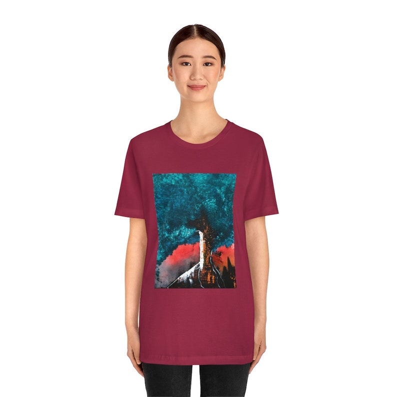 Tree Graphic Tees Unisex, Soft Cotton Tree Art Print Tshirt For Her, Tree of Life Shirt, Nature Themed T-Shirt, Multiple Sizes Available image 2