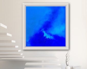 Coastal Vibes Art, Blue Abstract Art Print, Ocean Poster, Beach Decor, Blue Minimalist Gallery Wall Art, Coastal Art, Multiple Sizes