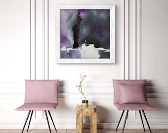 Vibrant Purple Haze Art Print, Minimalist Gallery Wall Piece, Perfect for Living Spaces  Contemporary Purple Wall Art Decor, Multiple Sizes