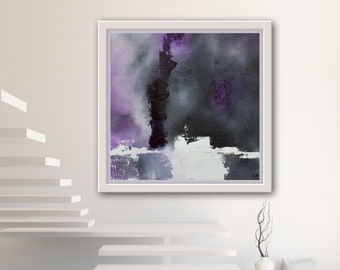 Purple Haze Art Print, Minimalist Abstract Gallery Wall Decor, Contemporary Purple Home Art, Stylish Living Room Print, Multiple Sizes