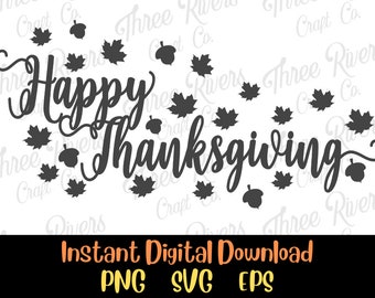Feliz Día de Acción de Gracias Png, Svg, Eps, Descarga Digital