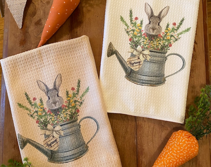 Garden Easter Egg Linen Towel - New