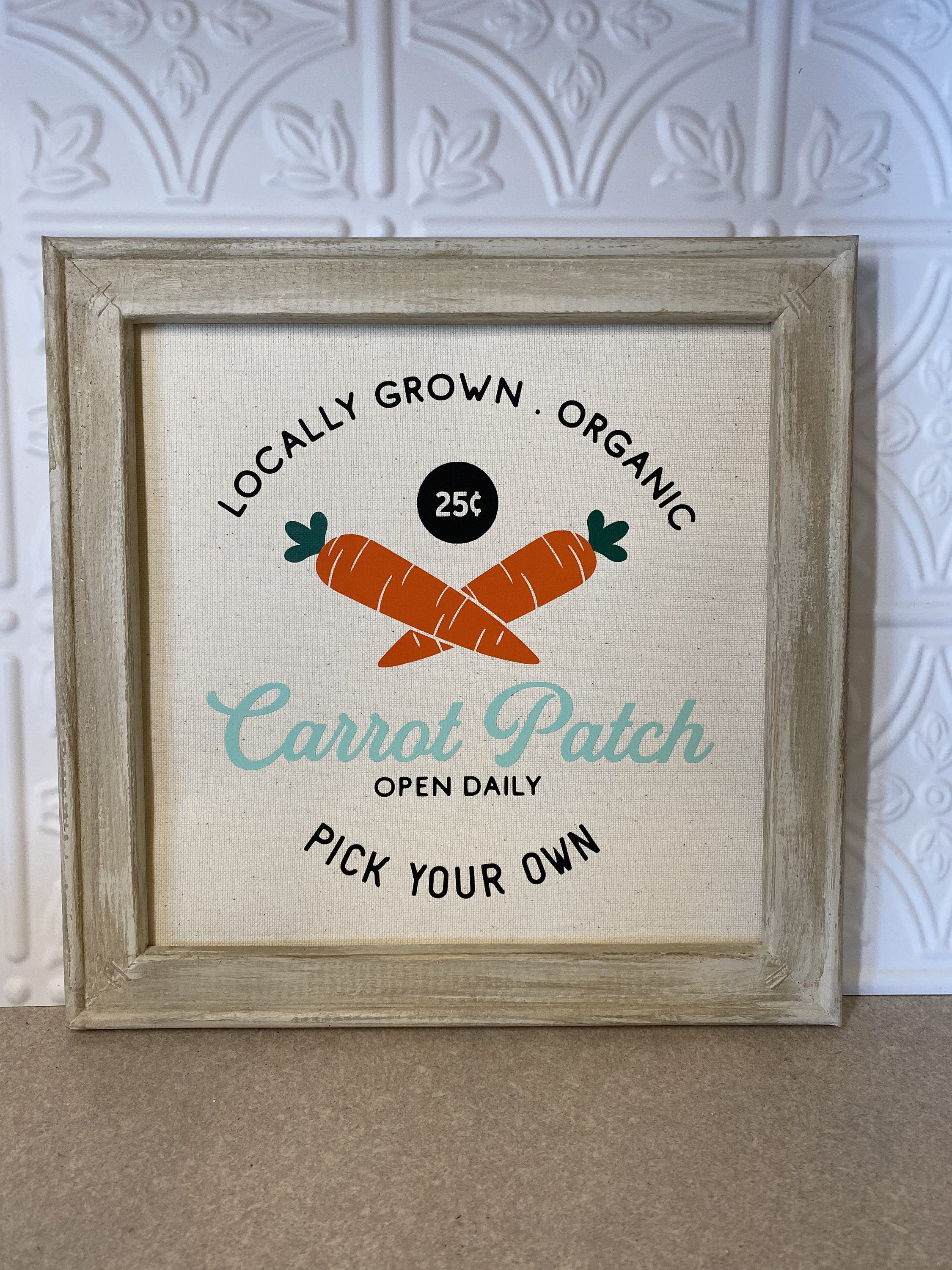 Carrot Patch| Reverse Canvas| Easter Sign | Farmhouse Easter Decor | Spring  Home Decor| Carrot patch
