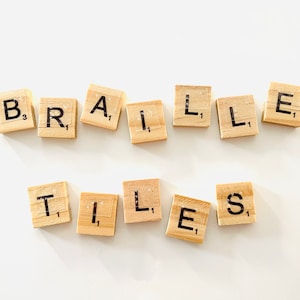 Braille Scrabble Tiles, Gift for the Blind, Braille Gift, Visual Impairment Gift, Braille Game, Braille Birthday Gift, Braille Scrabble
