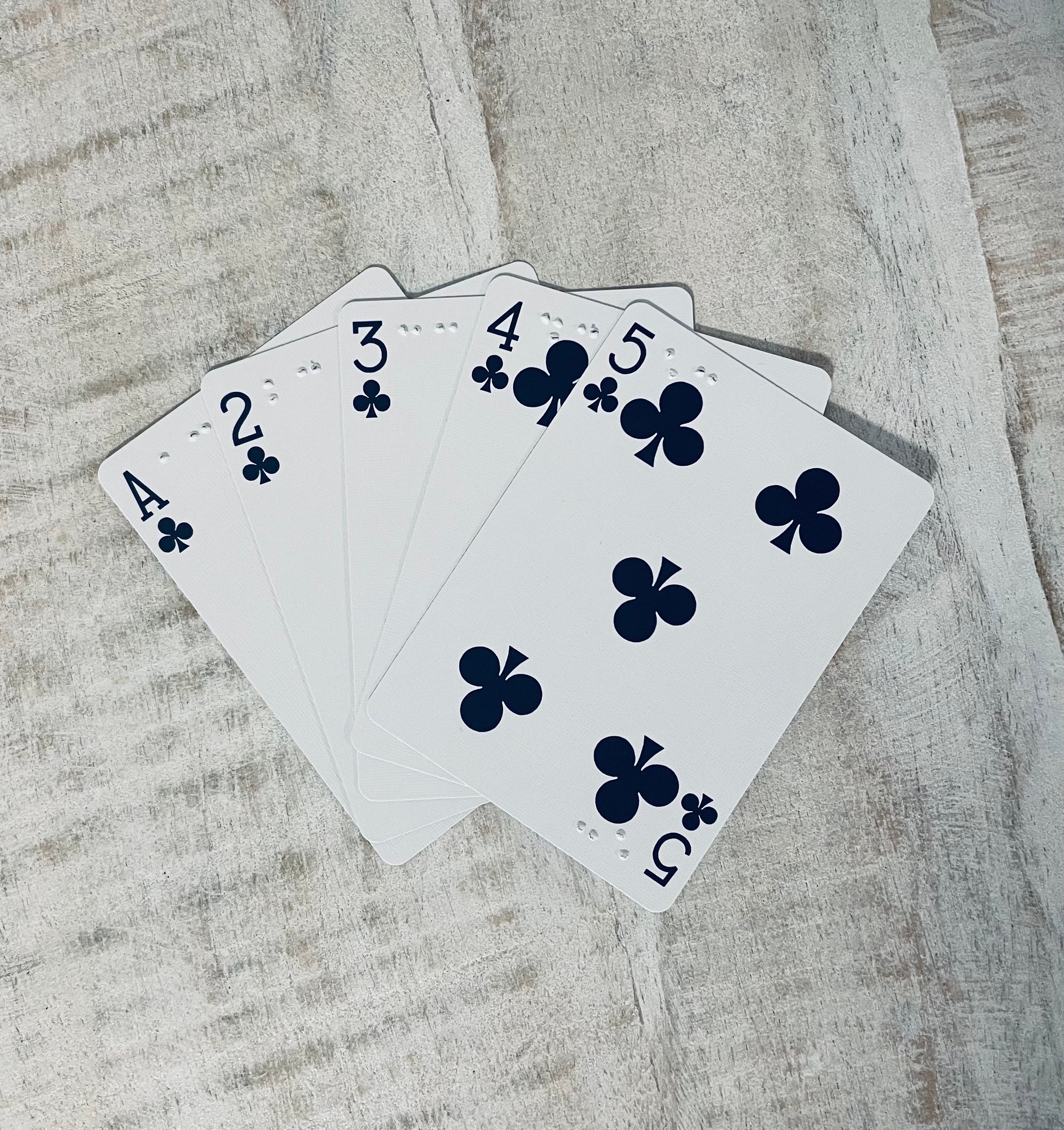 Braille Playing Cards Braille Gift Gift for Blind Person Etsy