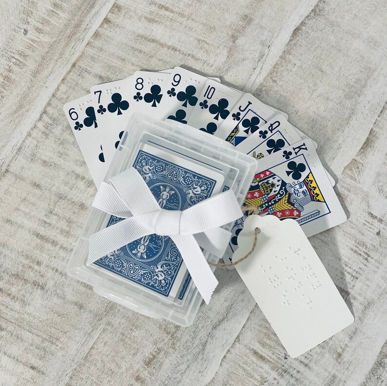 Braille Playing Cards Braille Gift Gift for Blind Person Etsy