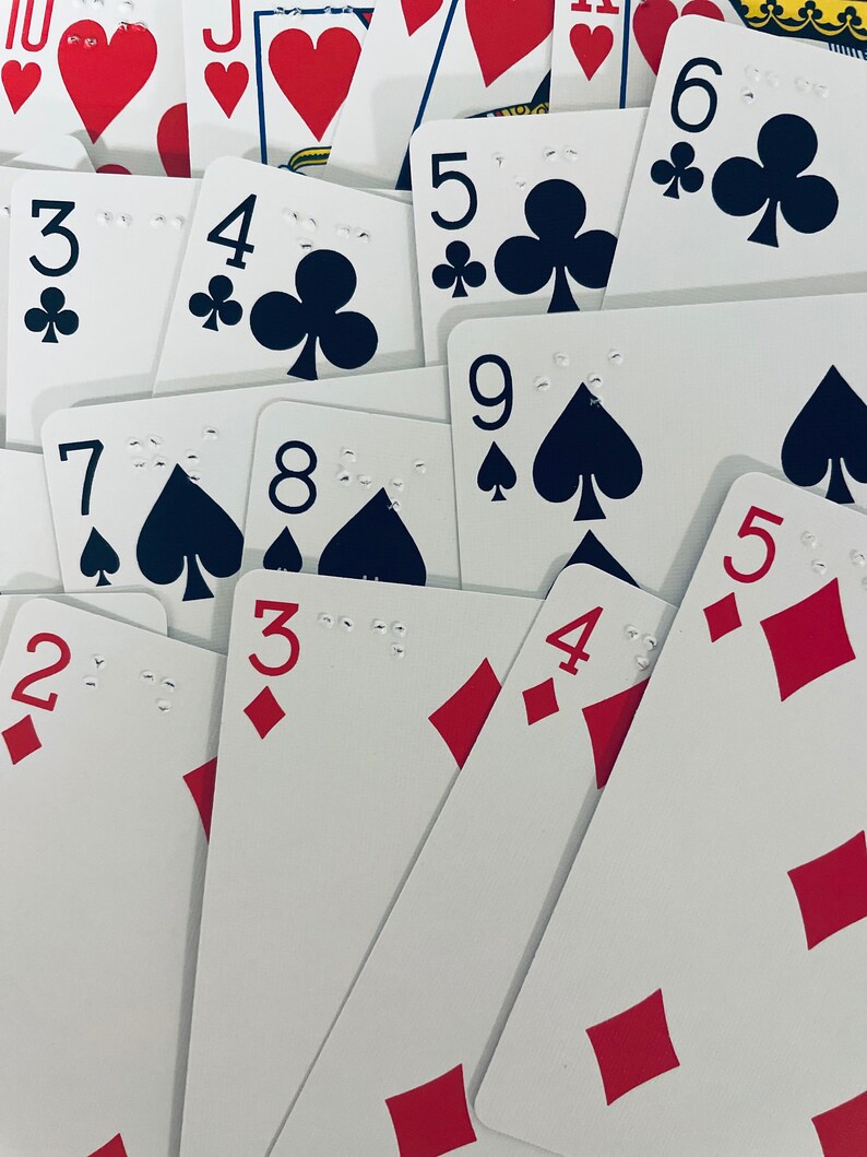 Braille Playing Cards Braille Gift Gift for Blind Person Etsy