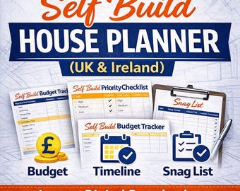 House Build Budget Spreadsheet | Construction Planner, Snag List & Timeline | Digital Download