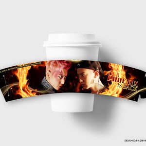 Custom Printed K-Pop Cupsleeves Wholesale - Ideal for Events, Bulk Orders, Party Supplies & Event Merchandise