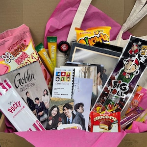 Kdrama Gift Box with OST Abum, Tote bag, notepad, keychain, stationary and stickers