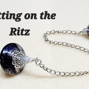 Moody Divining Pendulum ~ Puttin' on the Ritz ~ Divination ~ Seeing ~ Forecasting ~ One-of-a-Kind ~ Premium Lampwork Focal
