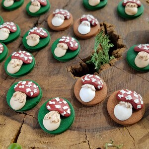 Cute Woodland Mushroom Stud Earrings for fungi lovers