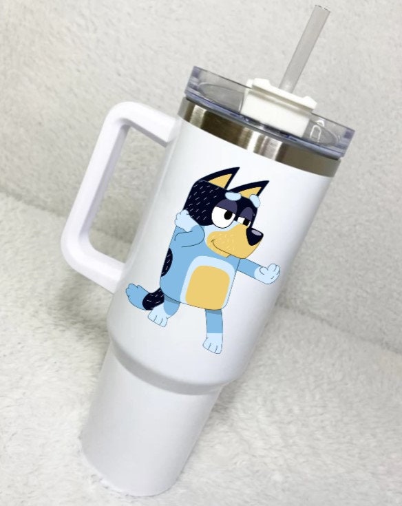 Bluey Parenting Is Trifficult, Personalized Bluey Bingo Tumbler Cup, Gift  For Dad