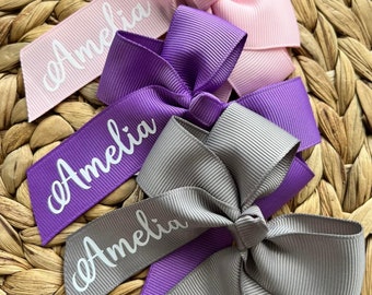 Personalised Girls Hair Bow Clip