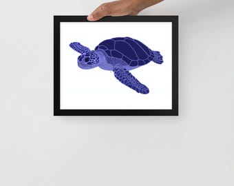 Purple Turtle Framed Poster Art