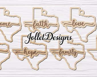 Texas Christmas Ornament SVG, Laser Cut File, Glowforge Files