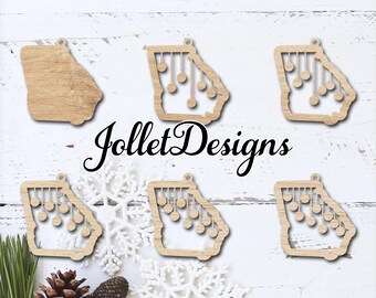 Georgia Family Ornament SVG, Laser Cut File (Digital File)