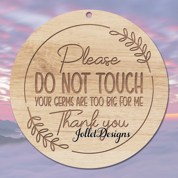 Do Not Touch Baby Car Seat Tag, Baby Shower Gift, New Parent Gift, Stroller Tag, Digital File, Glowforge, Laser File, SVG, AI, PDF