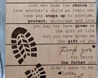Step Dad Father's Day Laser Sign Template | Customizable SVG (Digital Download)