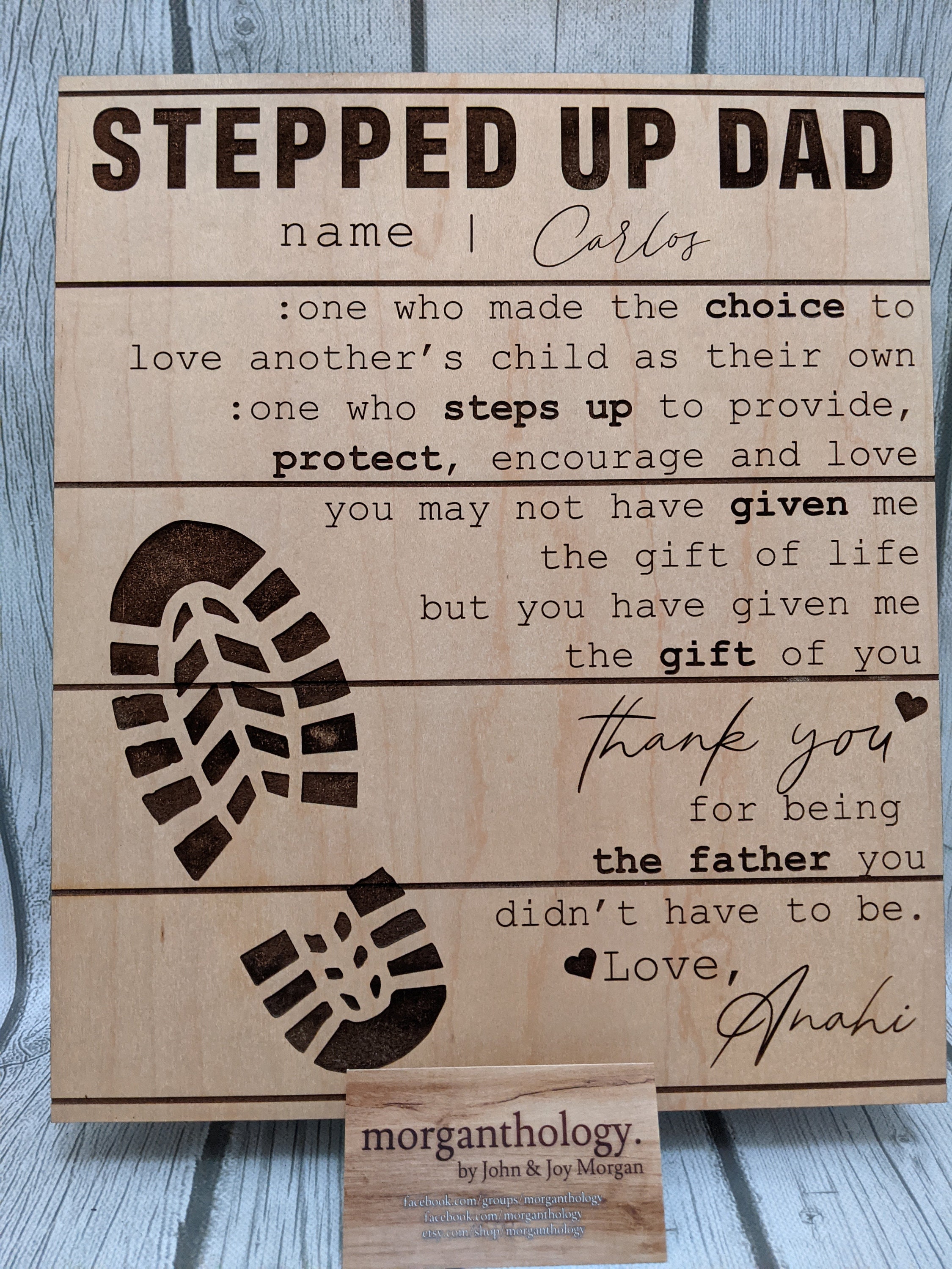 Step Dad Father's Day Sign Digital File SVG Format Included