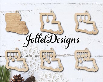 Louisiana State Ornament Template | Customizable DIY SVG PDF (Digital File)