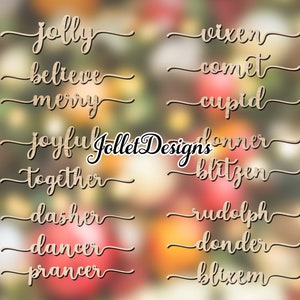 Christmas, Place Setting, Plate Words, Family Dinner, Digital File, SVG, Laser Ready, Glowforge