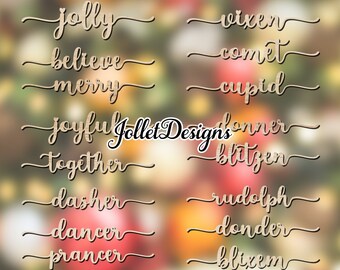 Christmas, Place Setting, Plate Words, Family Dinner, Digital File, SVG, Laser Ready, Glowforge