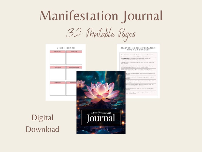 Manifestation Journal, Digital Manifestation Guide, 369 Manifest, Manifest Digital Book, Manifesting Ebook