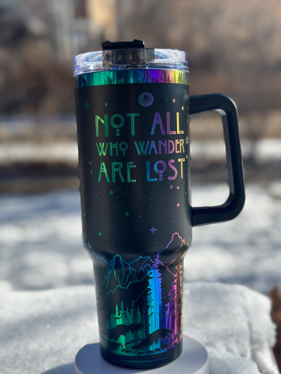 Not All Who Wander Flask