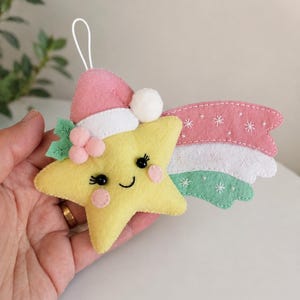 Christmas Star Felt PDF Pattern, DIY Ornament Tutorial
