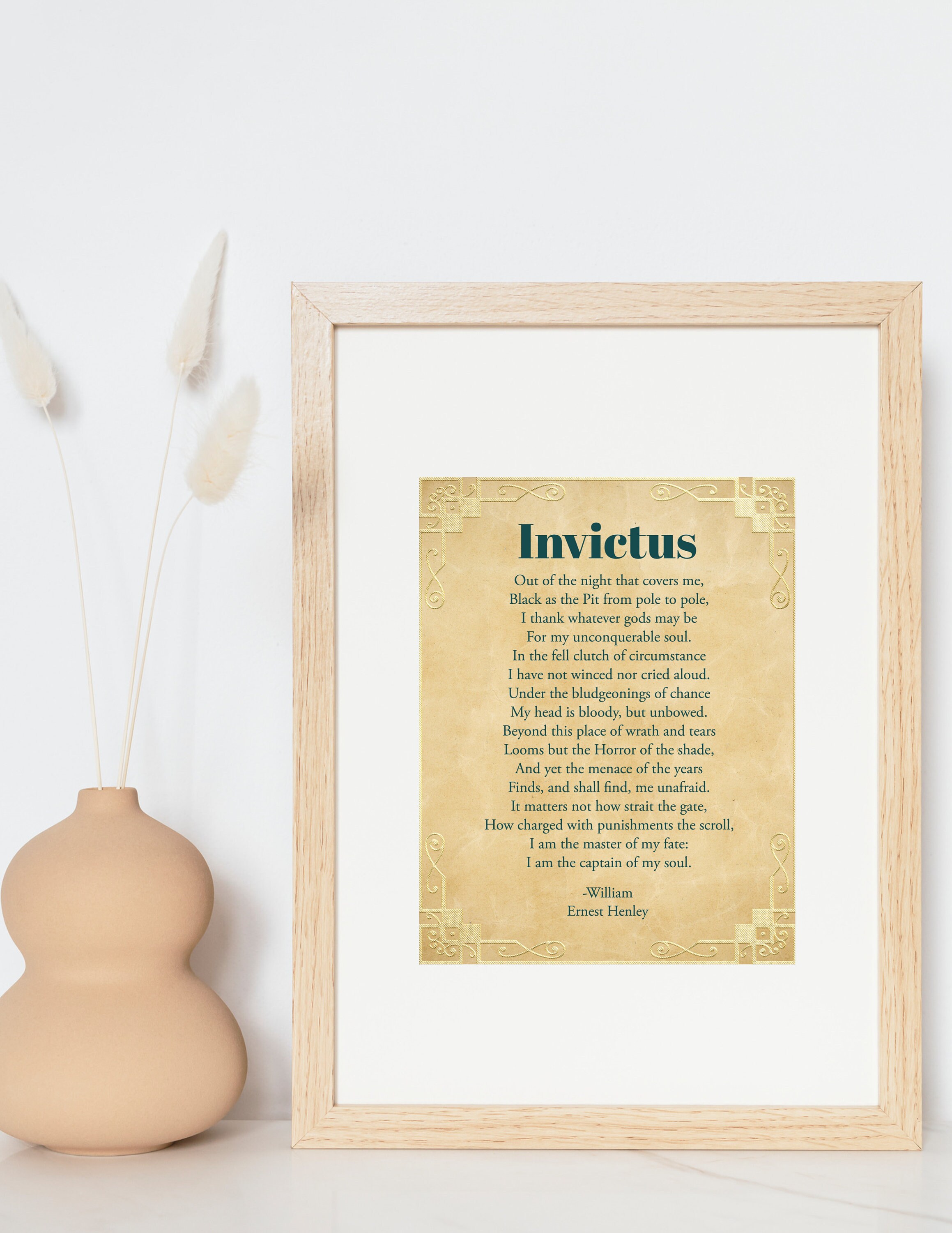 Invictus Copyable Invictus Poem Art by William Ernest Henley - Jpg and Png - Etsy