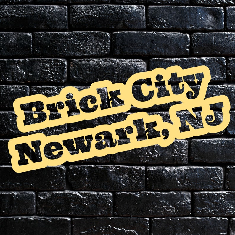 Newark New Jersey Nickname Brick City SVG Png JPG Files Etsy