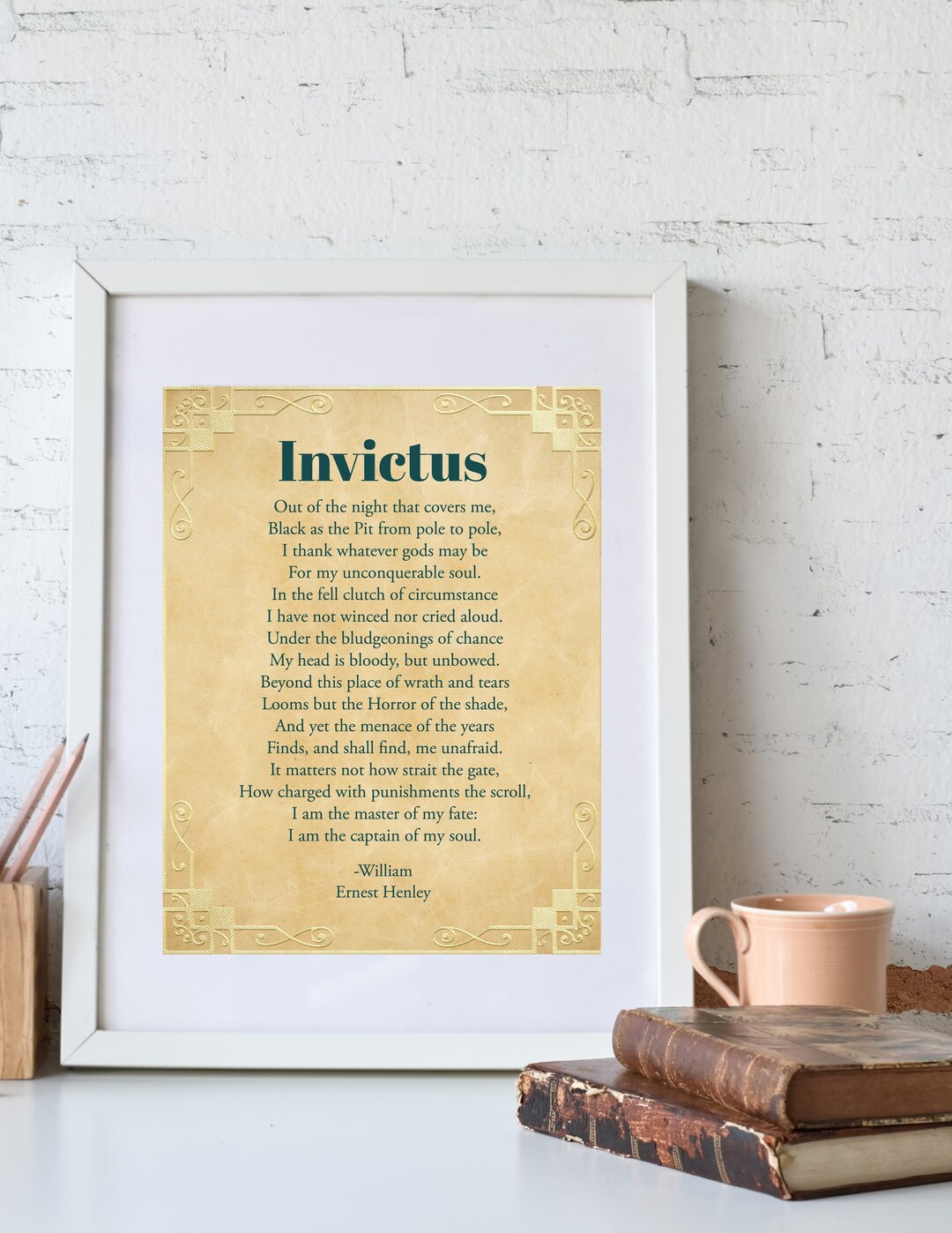 Invictus Copyable Invictus Poem Art by William Ernest Henley - Jpg and Png - Etsy