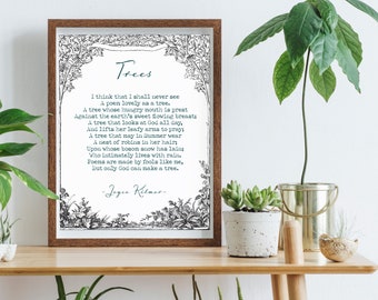 Trees Poem by Joyce Kilmer - 3 Color Pack