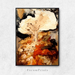 Mycelium Fungus Expressionism Painting, Abstract Expressionism Style | Wall Art Print | Printable, Digital Download