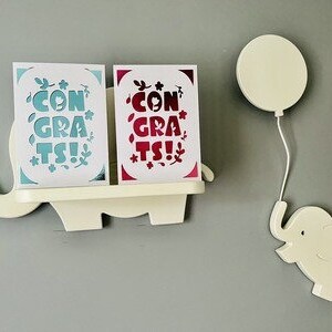 Carte de félicitations faite main pour nouveau-né, baby shower, faire-part de naissance