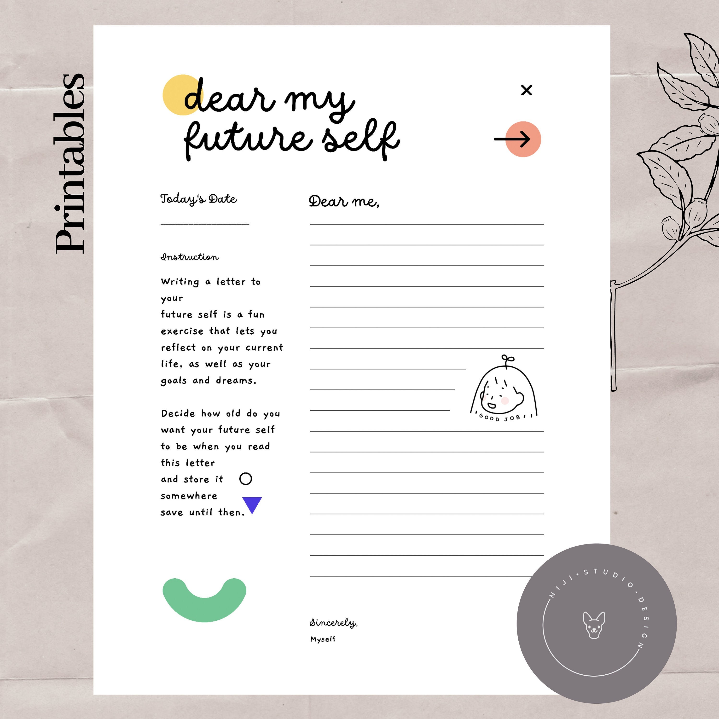 Dear Future Self Letter Template