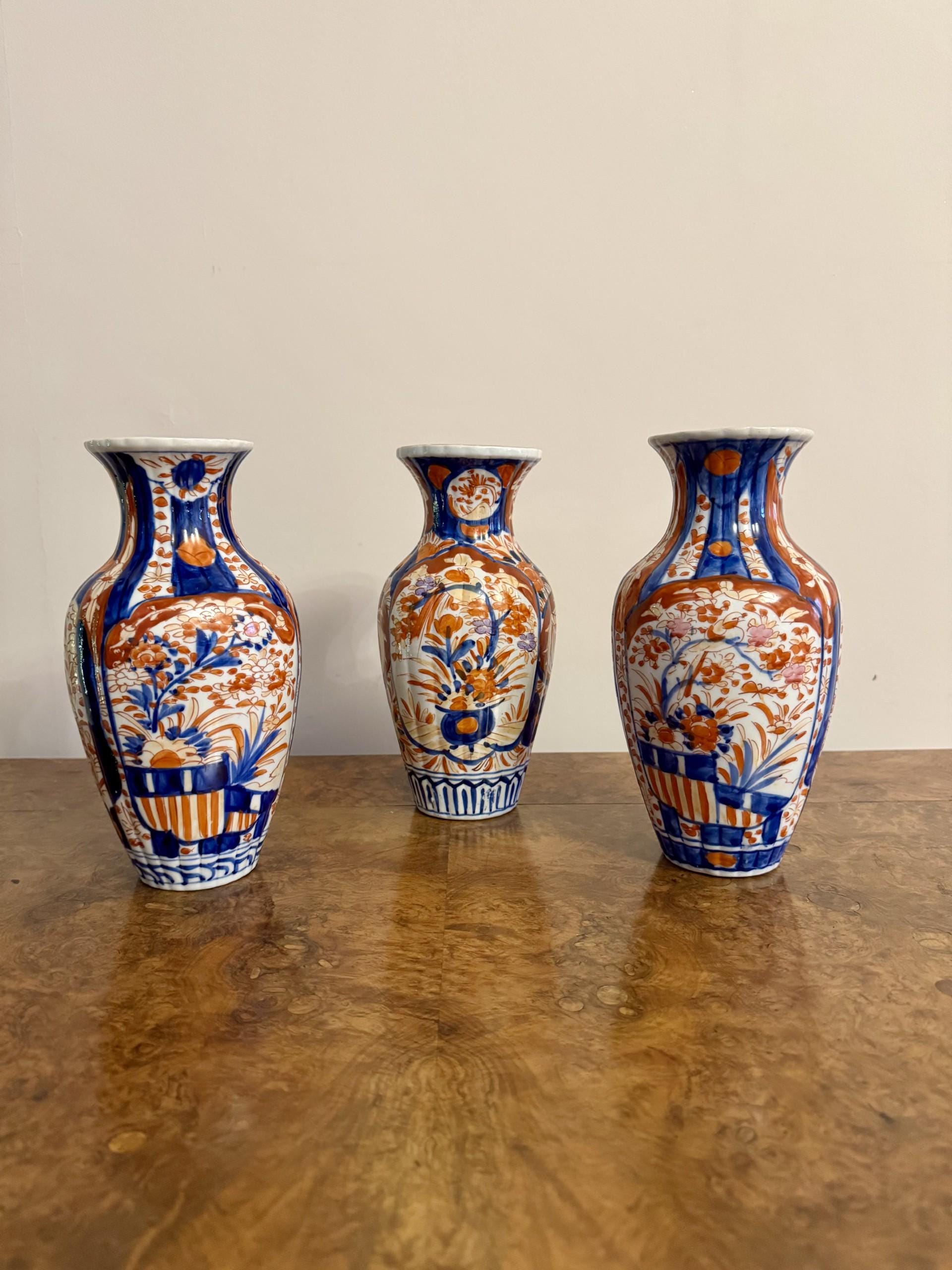 Collection of Three Antique Japanese Imari Vases - Etsy