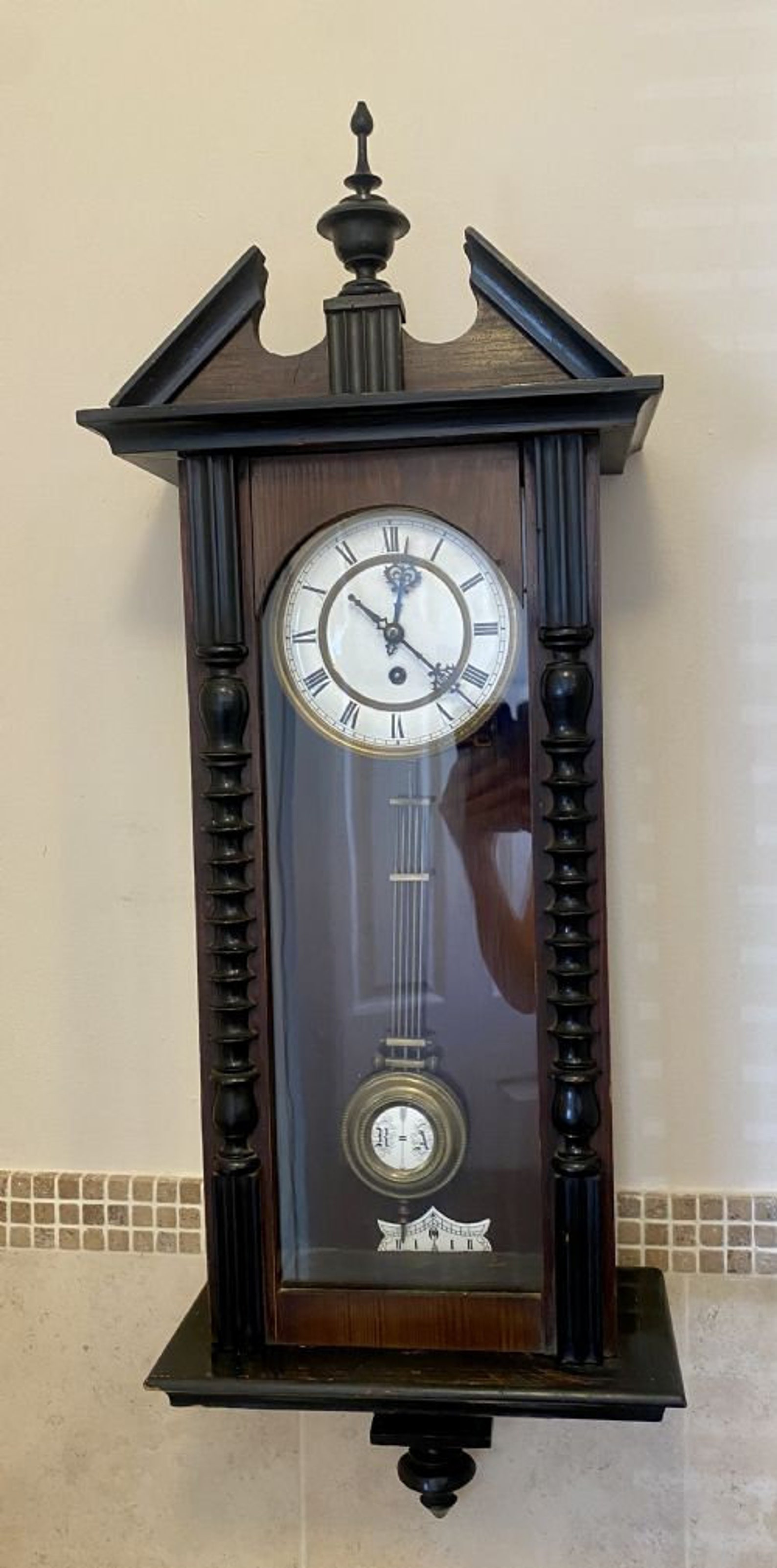 Antique Victorian Walnut Case Vienna Wall Clock - Etsy UK